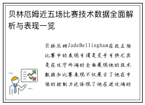 贝林厄姆近五场比赛技术数据全面解析与表现一览